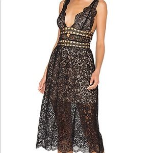 NWT For Love & Lemon Black Lace Cocktail Dress